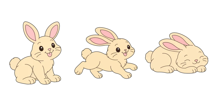 Bunny friends printable designs