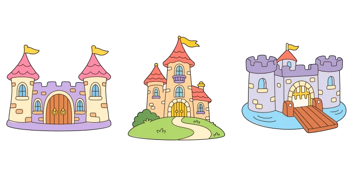 Storybook castles printable designs
