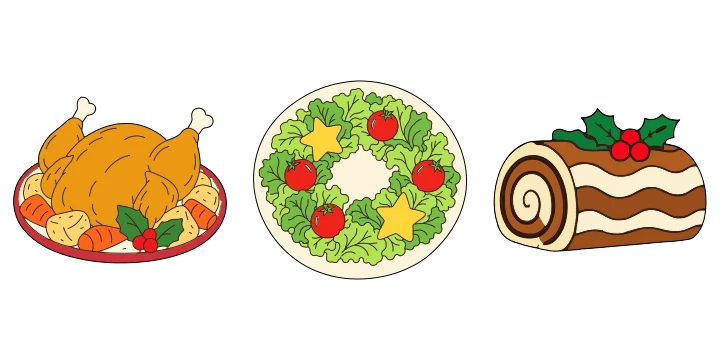 Festive food printable designs